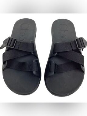 Chaco Black Adjustable Slide Sandals